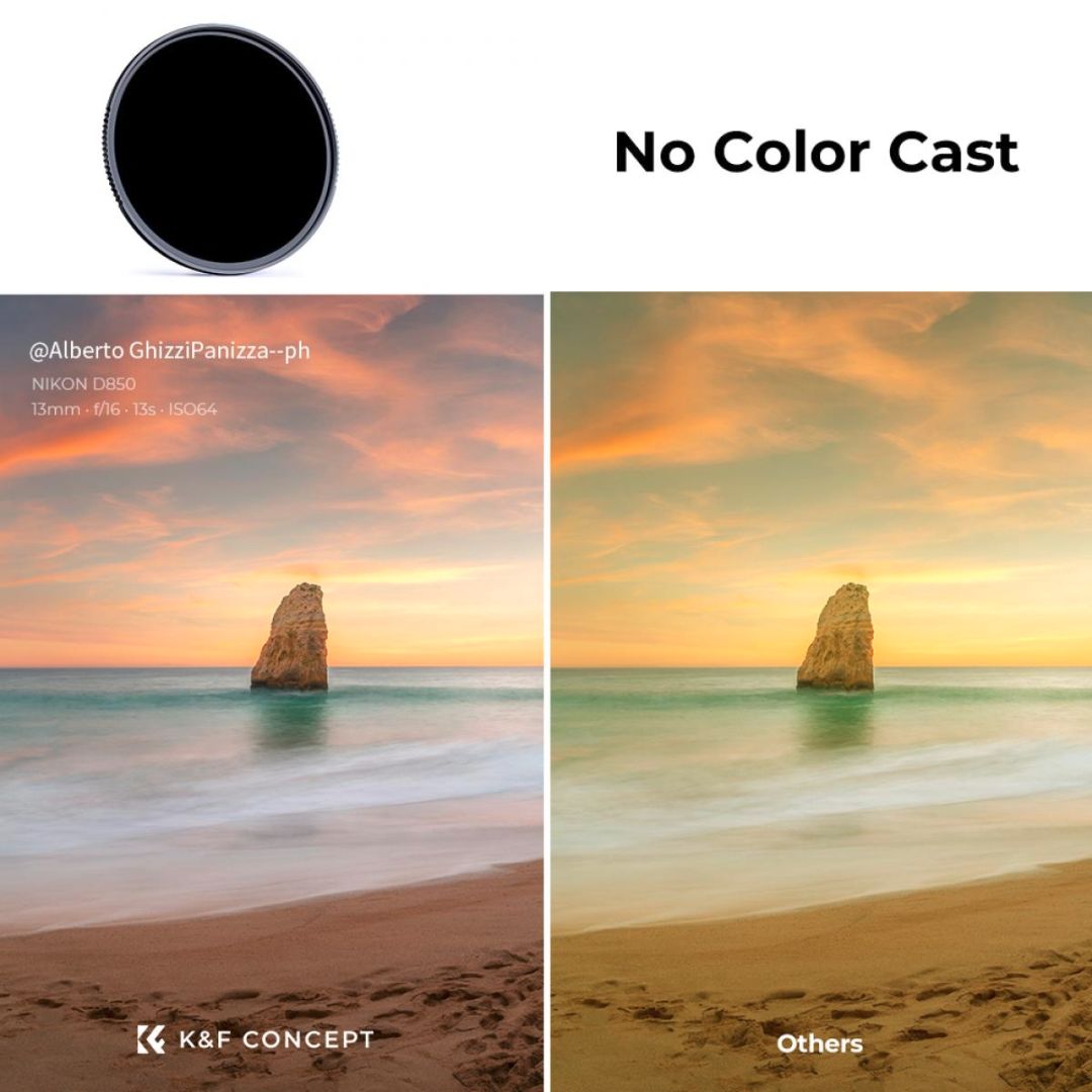 K&F Concept 58mm ND1000 (10 Stop) Fixed ND Filter Neutral Density Multi-Coated KF01.975 - 4
